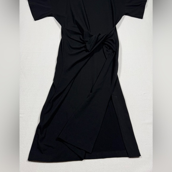 SWEATY BETTY Knot Front Midi Dress size 12 black - Picture 2 of 9